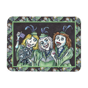LIEF KRUIPERIG ZOMBIE BRIDSJONGERS MAKEN EEN SELFI MAGNEET