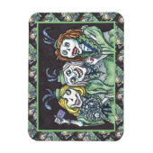 LIEF KRUIPERIG ZOMBIE BRIDSMEISJES DIE EEN SELFIE MAGNEET (Verticaal)