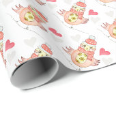 Lief kuiken verliefd cadeaupapier (Rol Hoek)