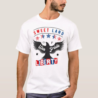 lief land van de vs trots vrijheid t-shirt