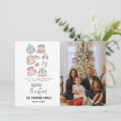 Lief lelijk kersttrui Kerstmis foto Feestdagenkaart (Staand voorkant)