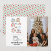 Lief lelijk kersttrui vrolijk kerst foto feestdagenkaart (Voorkant / Achterkant)