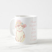 Lief lente tante kat kitten gepersonaliseerd koffiemok (Voorkant links)