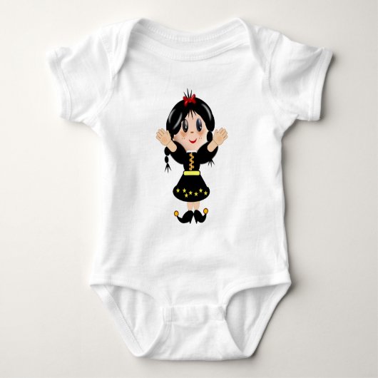 Lief leuk klein meisje cartoon romper (Voorkant)