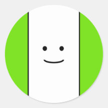 Lief Leuk Lachend Gezicht Heldere Groene Randstrep