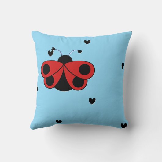 lief lievebug tweetonig kussen (Achterkant)