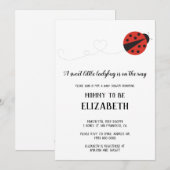 Lief lieveheersbeestje baby shower kaart (Voorkant / Achterkant)