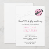 Lief lieveheersbeestje baby shower kaart (Voorkant / Achterkant)