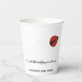 Lief lieveheersbeestje baby shower papieren bekers (Achterkant)