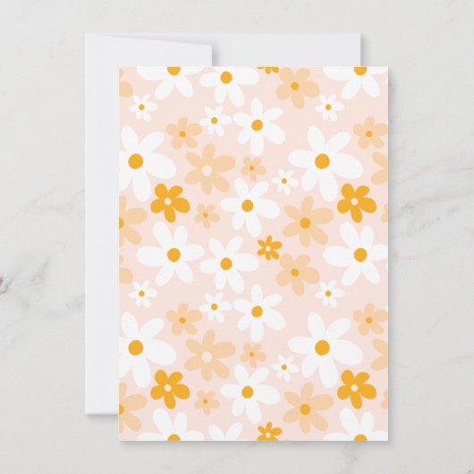 Lief Madeliefje met roze en gele tinten Verjaardag Bedankkaart (Achterkant)