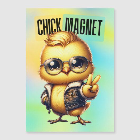Lief Magneet Kuiken Grappig Pasen (Voorkant)