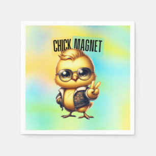 Lief Magneet Kuiken Grappig Pasen Servet