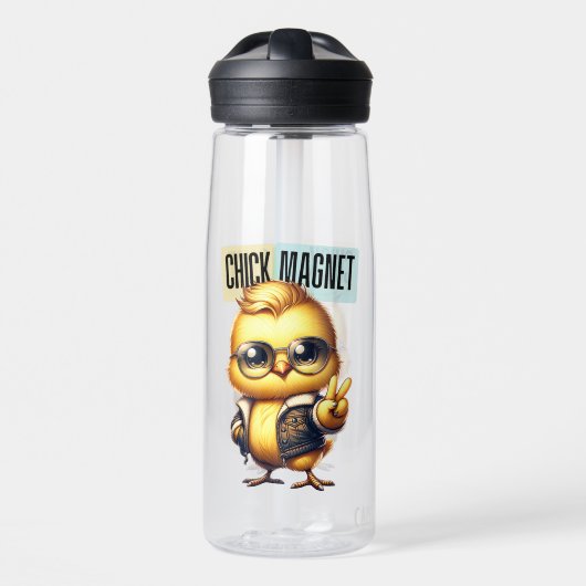 Lief Magneet Kuiken Grappig Pasen Waterfles (Voorkant)