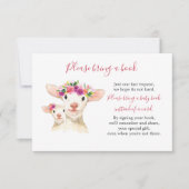 Lief Mam En Baby Lamb Baby shower Boek Kaart (Voorkant)