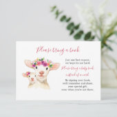 Lief Mam En Baby Lamb Baby shower Boek Kaart (Staand voorkant)