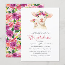 Lief Mam En Baby Lamb Bloemen Baby shower