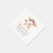 Lief Mam En Baby Lamb Bloemen Baby shower Servet (Hoek)