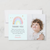 Lief meisje abstract regenboog verjaardag voor elk bedankkaart (Voorkant)