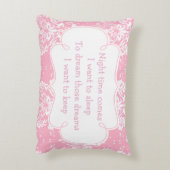 Lief meisje bidt en gedicht accent kussen (Achterkant (Verticaal))