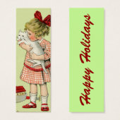  lief meisje cadeau Label of liefde notitie Mini Visitekaartjes (Voorkant /achterkant)