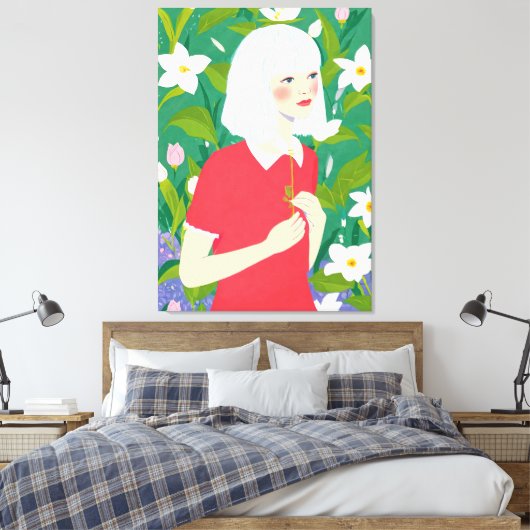 lief meisje canvas afdruk (Insitu (Slaapkamer))