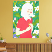 lief meisje canvas afdruk (Insitu (Woonkamer))