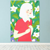 lief meisje canvas afdruk (Insitu (Houten vloer))