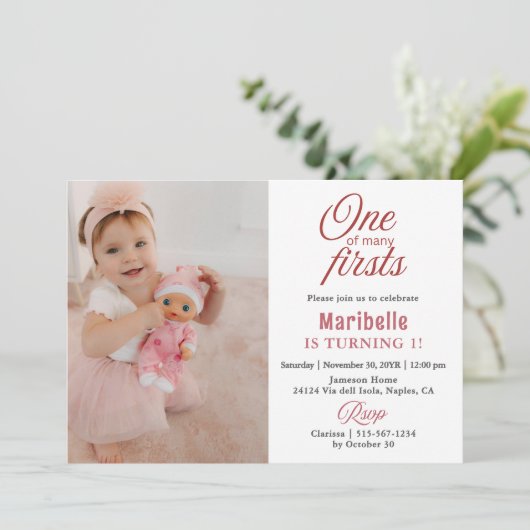 Lief meisje Een van vele Eerste keer 2 Foto 1e ver Kaart (Staand voorkant)