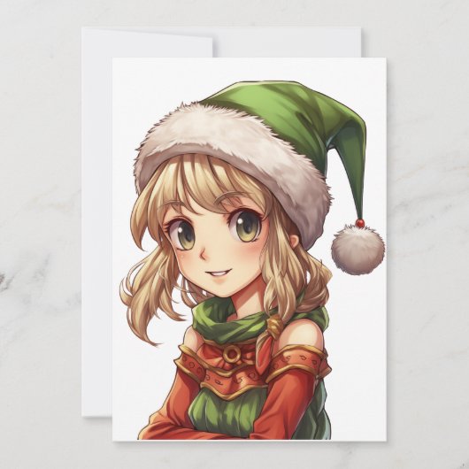 Lief meisje elfen kaart (Voorkant)