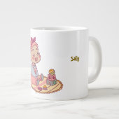 Lief meisje Happy Birthday Grote Koffiekop (Voorkant rechts)