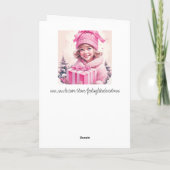 Lief  Meisje Holding Gift Box Kaart (Achterkant)