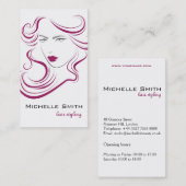 Lief meisje icoon  roze haar Kapsalon branding Visitekaartje (Voorkant / Achterkant)