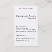 Lief meisje icoon  roze haar Kapsalon branding Visitekaartje (Achterkant)