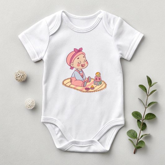 Lief meisje Illustratie Romper