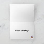 Lief meisje loopt met hond verjaardag kaart (Binnen)