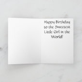 Lief meisje met Daisy Birthday Kaart (Binnen)