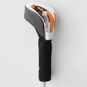 Lief meisje met letter M werpdeken Golfheadcover (Schuin)