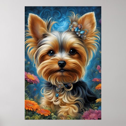 Lief meisje Yorkie Poster (Voorkant)