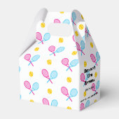 Lief meisjestennis gevel bedankdoosjes (Achterkant)