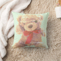 Lief mintgroen vintage teddybeer babyslaapkamer
