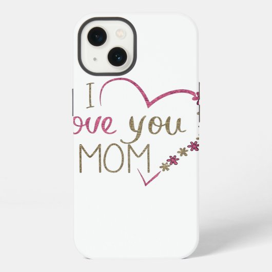 Lief Moeder Moederdag Hart iPhone Hoesje (Achterkant)