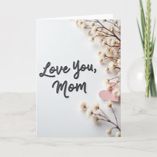 Lief Moeders Script Schaduwkaart Kaart (Voorkant)