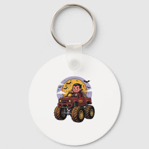 Lief monstertruck shirt ontwerp voor Halloween met Sleutelhanger