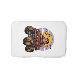 Lief monstertruck T-shirt ontwerp voor Halloween m Badmat