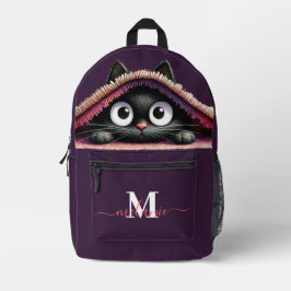 Lief Moois Katje Aangepaste Monogram Script Naam Bedrukte Rugzak