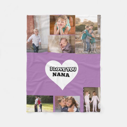 Lief Nana Binnen Een Hart Fleece Deken (Voorkant)