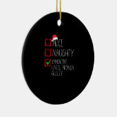 Lief Naughty Onschuldig Totdat Bewezen Keramisch Ornament (Rechts)