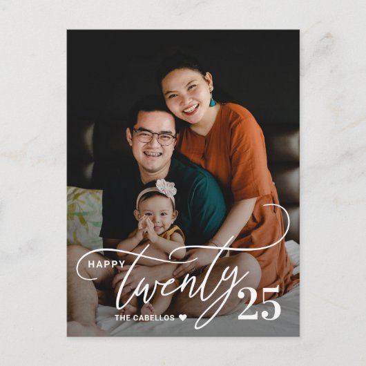 Lief Nieuwjaarsfoto op ansichtkaart Feestdagenkaart (Voorkant)