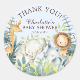 Lief Oerwoud Baby shower Dank u voor Sticker