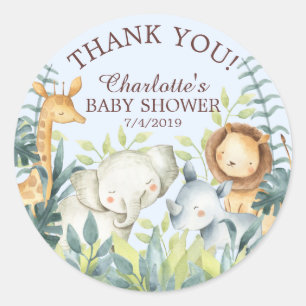 Lief Oerwoud Baby shower Dank u voor Sticker